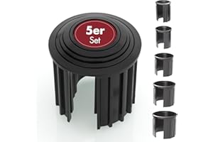 Doppler Reduzierringe Universal 5er Set I Reduziereinsätze mit Innendurchmesser 5,2/4,8/3,8/3,2/2,5 cm I Sonnenschirm Adapter für alle Sonnenschirmständer, Schirmsockel & Bodenhülsen