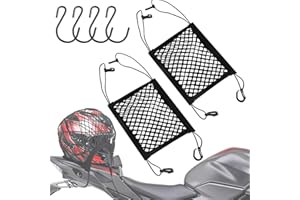 CEASELESLY 2 Stück Motorrad Gepäcknetz,Net Storage Organizer Gepäck Netz,Frachtnetze für Motorradhelm,Motorrad-Gepäcknetze Für Helme für Motorrad E-Bike Trike Fahrrad