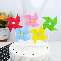 TOYMYTOY 18 Windmühlen-Kuchen-Topper – Bunte Cupcake-Picks Für Geburtstagspartys