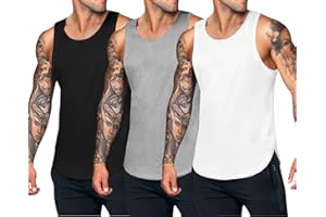 COOFANDY Tank Top Herren Bodybuilding Tanktops Ärmelloses Muskelshirt Fitness Stringer Achselshirts Herren Sport Unterhemd