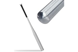 RELAXDAYS Set de 2 Bates de Béisbol, Palos Softball Ligeros, Mango Antideslizante, Aluminio, 86 cm, 34 Pulgadas, Plateado