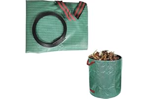 Sacs de Déchets de Jardin, Sacs Poubelle Déchets de Jardin, Sac de Jardin Déchets, Sacs Poubelle de Jardin, Sac Déchets Végétaux, Sac à Herbe Feuilles, 50 X 65cm, Capacité de 100L