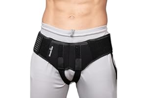 WONDER CARE Cinturón de Hernia para hombres y mujeres, cinturón de Hernia ajustable Flexible, banda de soporte, cinturón de recuperación para aliviar el dolor con 2 almohadillas de compresión extraíbles