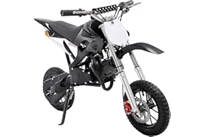 Garbenat Kinder Pocket Bike 49CC Benzin Dirt Cross 2-Takt Dirt Bike für Kinder 8 Zoll Kindermotorrad Mini Pocket Crossbike für von 6-16 Jahren, bis 80KG (Schwarz)