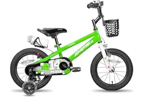 JOYSTAR Pluto 12/14/16/18/20 pollici per bambini e bambine dai 2 agli 11 anni. Bicicletta per bambini con ruote di allenamento e cestino. Disponibile in diversi colori.