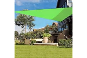 Green Bay Sun Shade Sail Outdoor Garden Patio Party Sunscreen Awning Canopy 98% UV Block Triangle Light Green With Free Rope(3x3x3m)