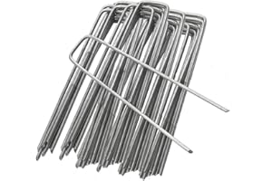 IME Garten Heringe Erdanker Verzinktem Erdnägel Stabile Bodenanker Zeltheringe Landschaft Heftklammern für Unkrautvlies Camping Gartenvlies Anker Zaun Netz 15 cm Lang (20 Stück)