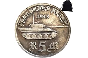 FKAIYIN Pièce de monnaie historique sculptée à la main en Allemagne - Pièce de monnaie allemande commémorative de la Seconde Guerre mondiale