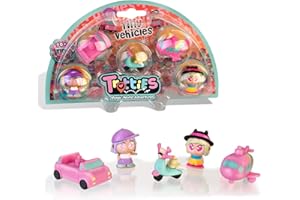 Trotties - Tiny Pack 5 con vehículos, 5 Micro Figuras exclusivas coleccionables para niños y niños +3 años Famosa (TFT26000)