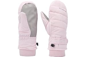 Bototack Winter Ski Mittens for Women, Waterproof Touch Screen Snow Gloves with Fleece, Anti Slip Warm Windproof Snowboard Gloves for Skiing Hiking Cycling