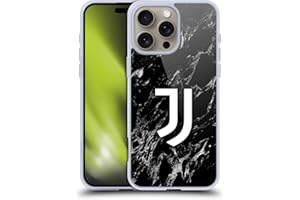 Head Case Designs Licenza Ufficiale Juventus Football Club Nero Marmoreo Custodia in Gel [Protezione di Grado Militare] Compatibile con Apple iPhone 16 PRO Max E Compatibile con MagSafe