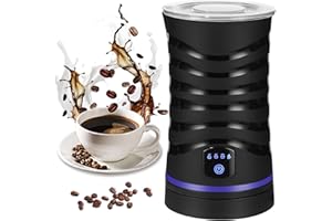 JUTYUM Milchaufschäumer Elektrisch 4-in-1 Milchschäumer für Heißer und Kalter Milcherwärmung Antihaftbeschichtung Automatische Abschaltung, Milchschaum für Kaffee, Milch