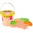 RATNA'S Mini Sand 200g Orange Color for Kids with Assorted Moulds - Kinetic Sand Kit Activity Toys, Soft Sand Clay Toys for Boys & Girls