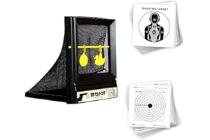 ATFLBOX Cible Pare-balles Comprenant Une Cible pendulaire avec 50 cibles en Papier