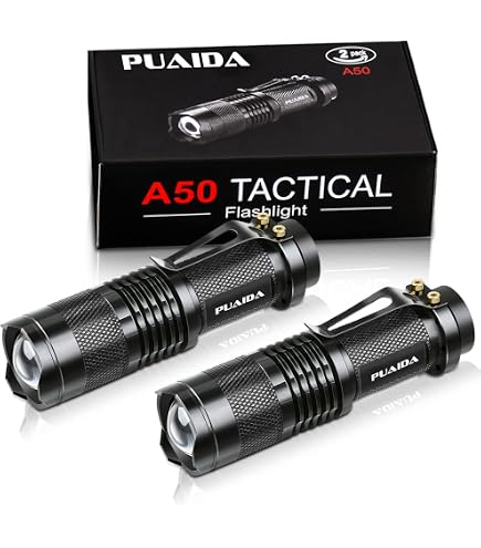 Lampe De Poche Style PL350 Avec Rail De Guidage 20 Mm - En Alliage D'aluminium - Avec Piles Incluses - Neuf Sous Emballage