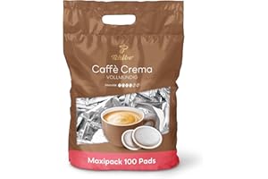 ‎TCHIBO Tchibo Kaffeepads Vorratspack Maxipack, Caffè Crema vollmundig, 100 Stück – 1x 100 Pads (Kaffee, ausgewogen und vollmundig), nachhaltig, geeignet für Senseo Maschinen