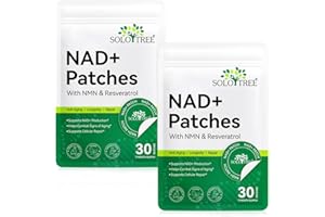 WEIWEILA NAD+ Pflaster 30 Stück– 500 mg NMN & Resveratrol – Anti-Aging-Pflaster, 8-Stunden Energie NAD Boost Patches mit NAC, transdermales NAD+ Supplement (60 Stück)