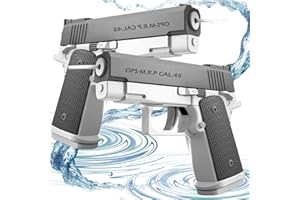 SALADOCY 2 Piezas Pistola de Agua, Pistola de Juguete de Plástico de Agua, Mini Pistola de Agua para Niños, Water Pistol Juguete, für Sommerstrände, Pools, Outdoor Wasserschlacht Spiel (Gris+Gris)