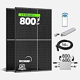 E.For.U® Balkonkraftwerk 820W | 800W Komplett Steckdose mit 2x 410W Solarmodule, Wechselrichter Upgradebar 600W auf 800W - Wi