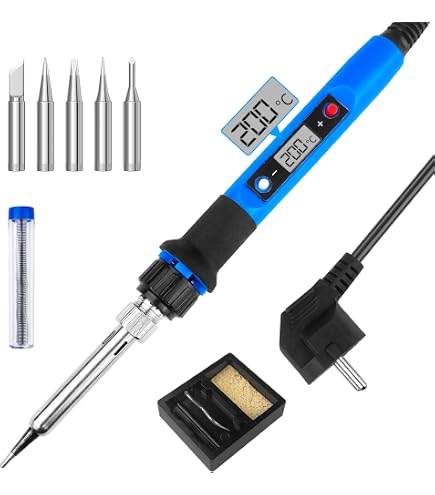 TOOLCRAFT LWK-123 Saldatore A Batteria Set – Temperatura 100-600°C, Con LED E Interruttore Di Sicurezza, Impugnatura Ergonomica, Senza Fili