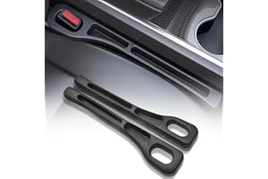Fsaklaskdy 2 Stück Autositz Lückenfüller, Universal Sitzlückenfüller Stopfen, Aufbewahrungsbox für Autositze, Autositz Spaltfüller Organizer Mittelkonsole Storage Box, Car Seat Gap Filler (Schwarz)
