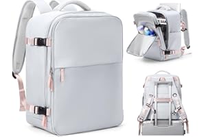 SZLX Zaino Ryanair 40x20x25 Bagaglio a Mano Easyjet 45x36x20 Donna Zaino da Viaggio Aereo Borse da Cabina per Ryanair Zaino da Lavoro Uomo Computer Impermeabile Travel Backpack Zaino Sportivo Trekking