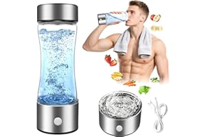 PENYUY Hydrogen Water Bottle 420ML, 3-Min Hydrogen Water Generator with USB Rechargeable Battery, SPE Tech Electrolysis, Portable Hydro Bottle for Home Office Gym Travel