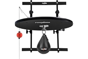 ‎MAXXMMA MaxxMMA Speed Bag Platform Kit für Intensives Boxtraining, zur Wandmontage, Höhenverstellbar, Stabile 24" Holzplattform, Ideal für das Heim-Fitnessstudio + patentierter Reaktionsball