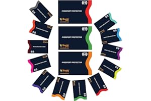 Boxiki Travel Pochettes Anti-RFID pour Passeport et Cartes de crédit