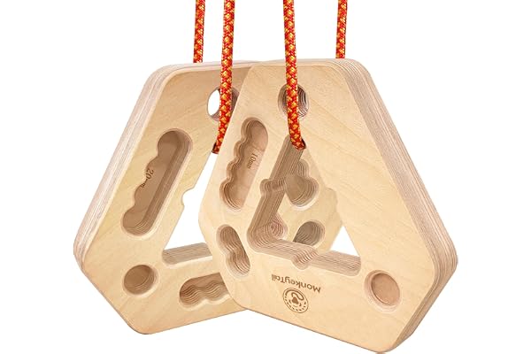 MonkeyTail Climbing Hangboard Planche d'entraînement portable double face pour les tractions à l'intérieur et à l'extérieur