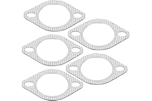 HLYJOON Joint d'échappement ， 2.5"en alliage d'aluminium Collecteur d'échappement Collecteur de tuyau inférieur Joint de bride Joint de connecteur de tuyau d'échappement 2 boulons joint echappement