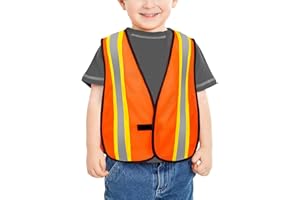 KAYGO 5 Pieces Children High Visibility School Safety Vest Jacket, Hi Vis Vest for Kids Multipack, Children Reflective Vest for School Bike Outdoor Group Activity (XXXS, Age 3-6)