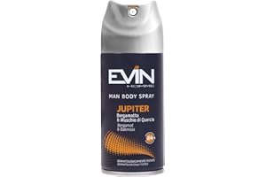 EVIN HOMME | Deodorante Uomo Spray, Fragranza Bergamotto e Muschio di Quercia, Durata 24h, 150 ml