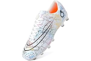 Dhinash Boys' Football Boots Kids Astro Turf Trainers Spikes Football Shoes Girls Cleats Soccer Shoes Junior Sports Shoes Outdoor Athletic Sneakers Unisex