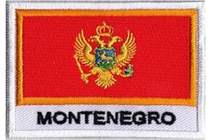 NAGAPATCHES Patche Drapeau Monténégro Écusson Brodé Pays Nations Monde
