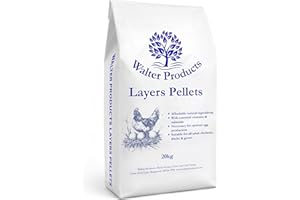 WALTER PRODUCTS WILDLIFE AND AQUATICS Walter Products Layers Pellets 20kg Bag, High Protein Chicken, Duck & Bird Feed - Complete Feed for Healthy Egg Production, Muscle, Tissue and Feather Development