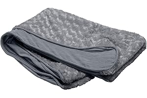 FurHaven, copertura per letto per cani e gatti, ultra soffice, in finta pelliccia, ergonomica, materassino di ricambio per cani e gatti, grigio, gigante