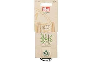 Prym 222530 Rundstricknadel Prym 1530, Bambus, 40cm, 6,0mm, Holzfarben