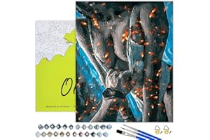 Oh Art! Malen Nach Zahlen Erwachsene Set Mit 3 Pinseln Und Acrylfarben Gemälde Acrylic Malerei DIY Leinwand 40 x 50 cm Feurige Leidenschaft