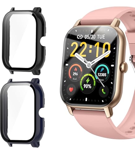 SeNool Coque Compatible Avec Amazfit Bip U/Bip U Pro, Étui Avec Verre Trempé Protecteur D'écran, Coque De Protection En PC Rigide Compatible Avec Amazfit Bip U Pro/Bip U - Transparent