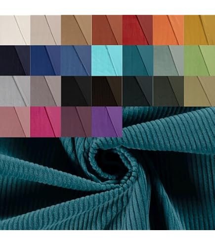 STOFFBOOK Breitcord Stretch-Stoff – 5 Mm Rippen, 142 Cm Breit, Grau. 97% Baumwolle, 3% Elasthan, Meterware.