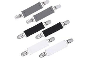 HFMYGS 6 Stück Pullover Clips Elastisch, Sweater Cardigan Clips, Cardigan Clip, Clips für Kleidung, Cardigan HosenträGer, Ausschnitt Verkleinern Clip, Flex Clip Kleidung für Pullover Kleider Hemden Jacken