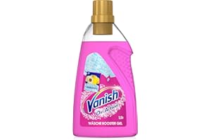 ‎VANISH Vanish Oxi Action Gel Pink – 1 x 1,5l – Fleckenentferner und Wäsche-Booster Gel ohne Chlor – Für bunte Wäsche