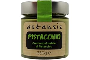ASTENSIS Crema Spalmabile Gusto Pistacchio Artigianale - 250 Grammi - Adatta Per Dolci, Colazioni, Prodotti di Pasticceria