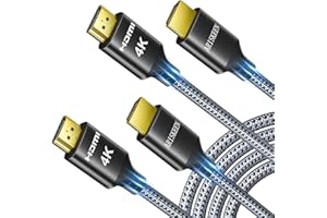 ARISKEEN USB C auf HDMI Kabel 4K,USB 3.1 Type C zu HDMI Kabel[Thunderbolt 3/4 Kompatibel] für MacBook Pro/Air,Galaxy S8 to S23,iPhone 15/Pro/Plus/Max,iPad Pro, iMac, Surface(0.5M)