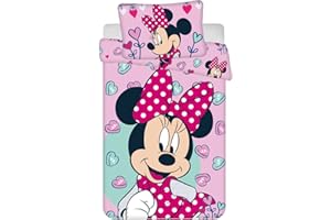 AC-Déco Minnie Mouse Reversible Bedding Set – 100 x 135 cm – Baby