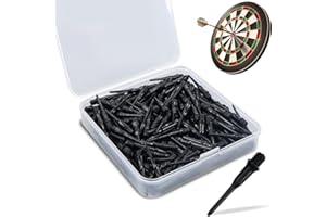 KXVXXV Punte per freccette in plastica morbida, non facili da rompere e stabili, 200 pezzi, colore nero, per freccette con punta in plastica