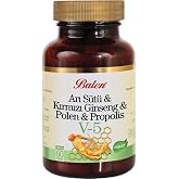 Balen V5 Arı S&uuml;t&uuml; Kırmızı Ginseng Polen Propolis 60 Tablet x 1000 Mg