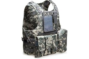 Milaloko Kamizelka taktyczna, Amphibious kamizelka taktyczna, wojskowa kamizelka Molle do walki, burzy, talerz, kamuflaż, kamizelka