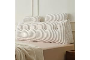 ‎Z-HOM Z-hom Bücherkissen, Keilkissen, Lesekissen Für Bett Und Sofa, Cozy Rückenkissen, Praktisches Seitenfach, Removable Cover, Mit Rundem Kopfkissen (Langflorversion, 150 * 50 * 20cm)